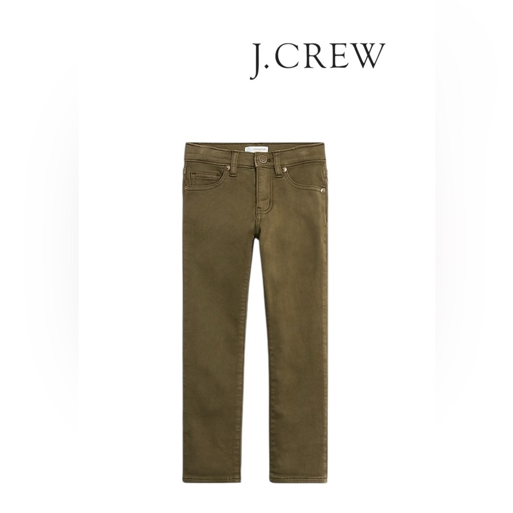 J. Crew NWT Crewcuts Slim Fit Garment Dyed Jean Loden Green Size 2